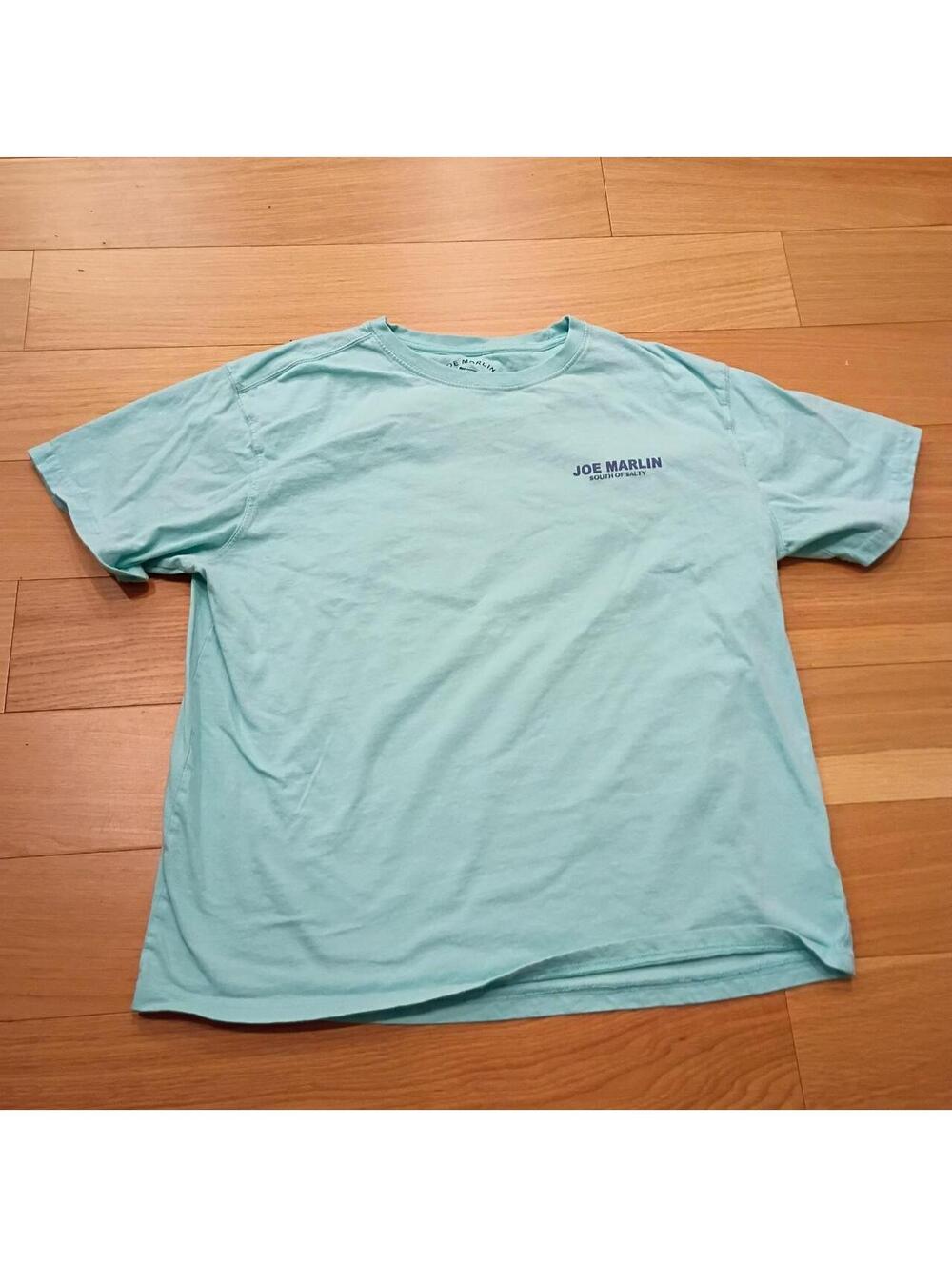 Men's Blue and Green Tshirt